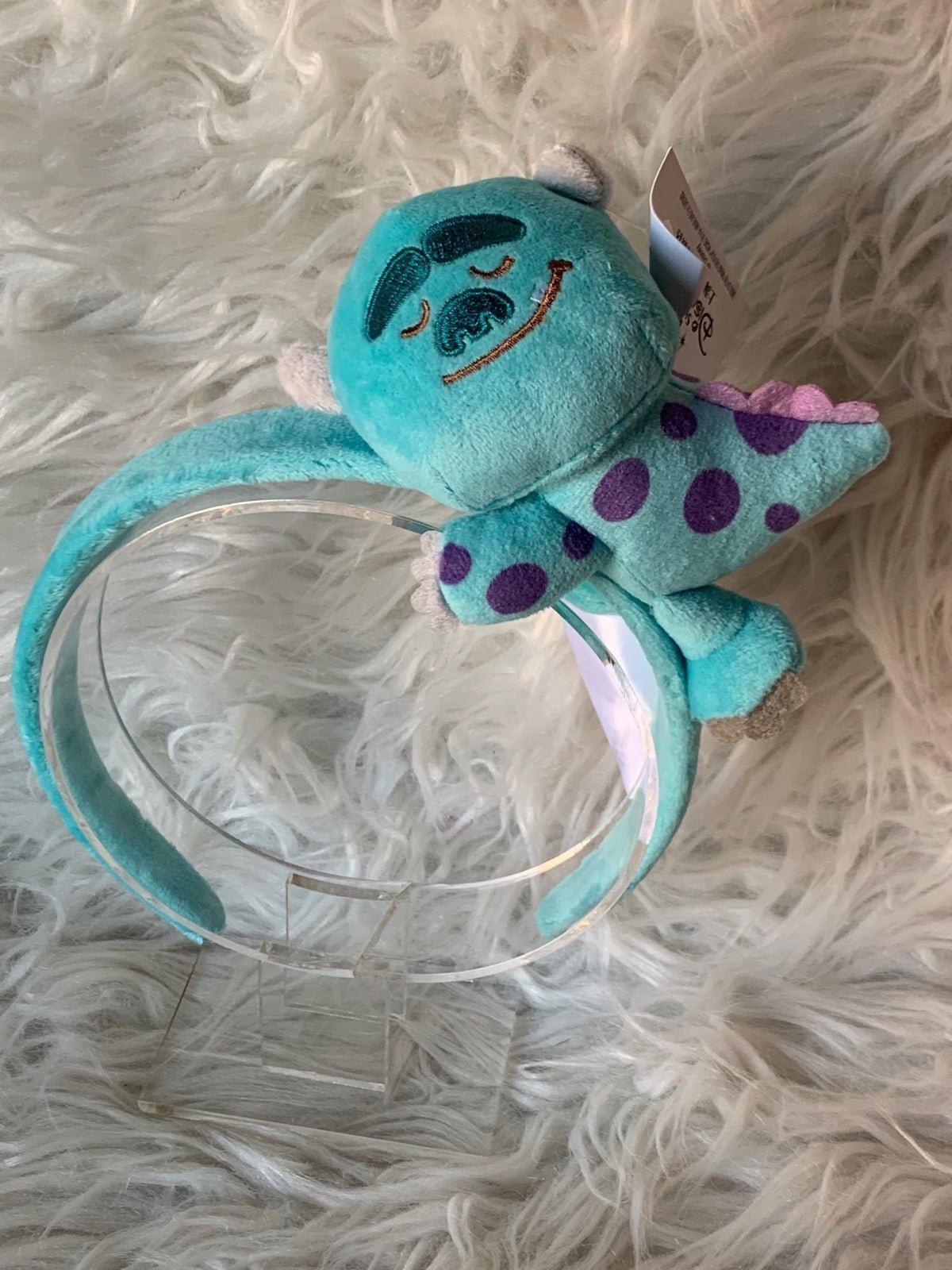 Disney Shanghai Sulley Monsters Inc Ears Headband Sleeping Fuzzy