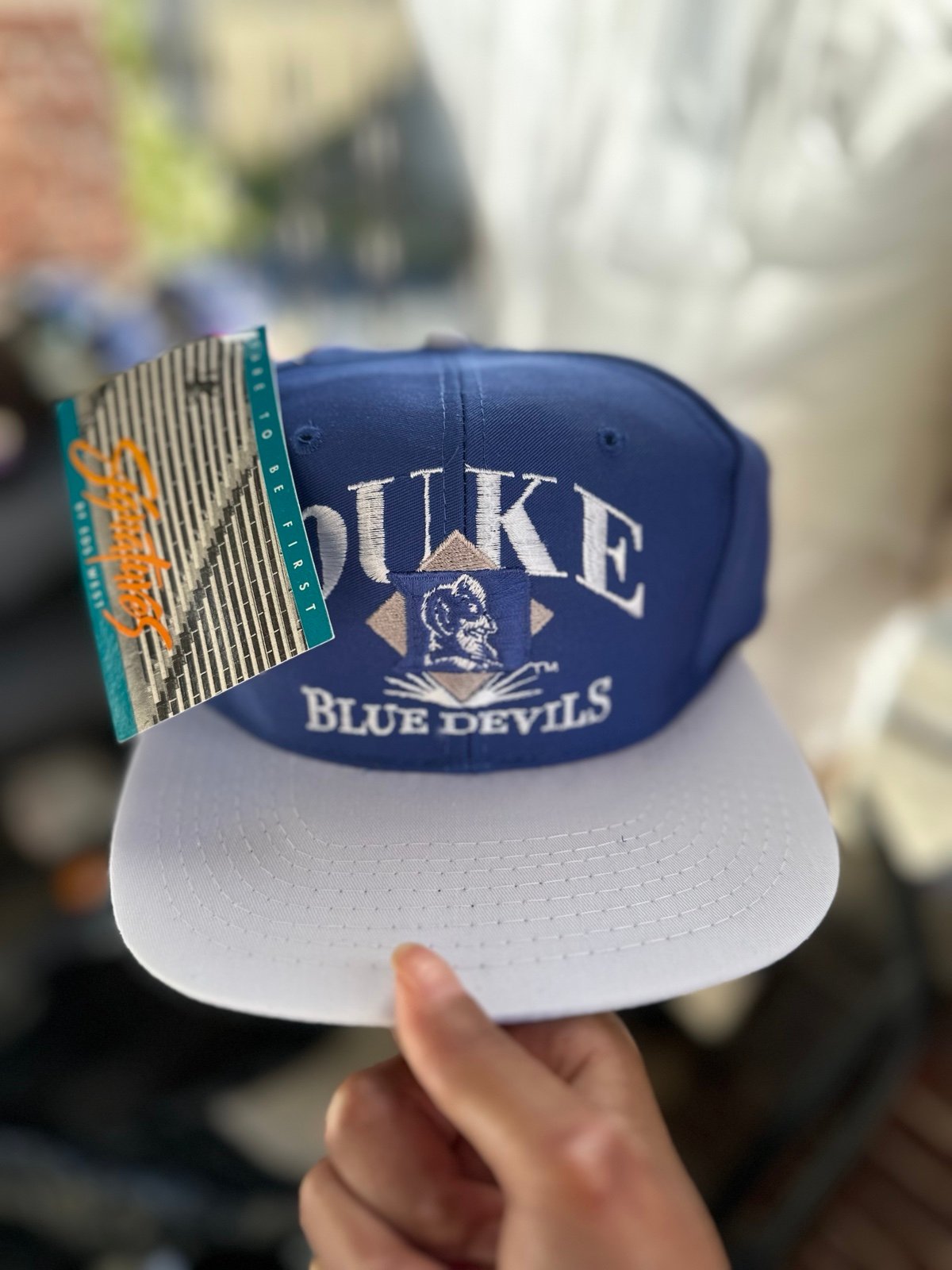 New With Tags Vintage 90s Duke University Blue Devils Signatures Snapback