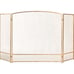 Gold Fireplace Screen Living Room Decor Tools Grate Antique Doors Wood NEW