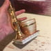 Vintage Mini Oak 22k Gold Planter