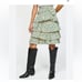 Zadig & Voltaire Joker Print Floral Tiered Ruffle Pencil Skirt Size 36 New
