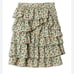 Zadig & Voltaire Joker Print Floral Tiered Ruffle Pencil Skirt Size 36 New
