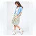 Zadig & Voltaire Joker Print Floral Tiered Ruffle Pencil Skirt Size 36 New