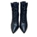 Steve Madden Black Leather ILLisa Lace Up Granny Boots Womens 9M Victorian Boho