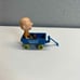 Peanuts Charlie Brown In Wagon Vintage Metal Design Snoopy Blue Toy Classic