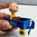 Peanuts Charlie Brown In Wagon Vintage Metal Design Snoopy Blue Toy Classic