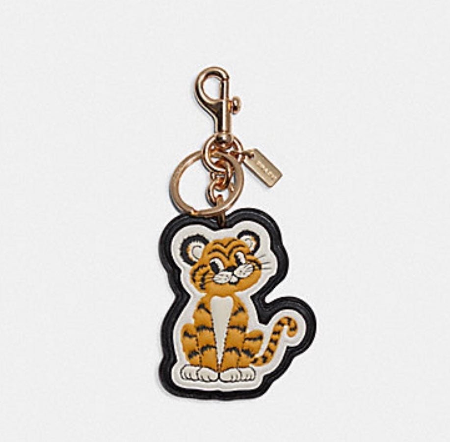 COACH LUNAR NEW YEAR TIGER BAG CHARM IN SIGNATURE CANVAS