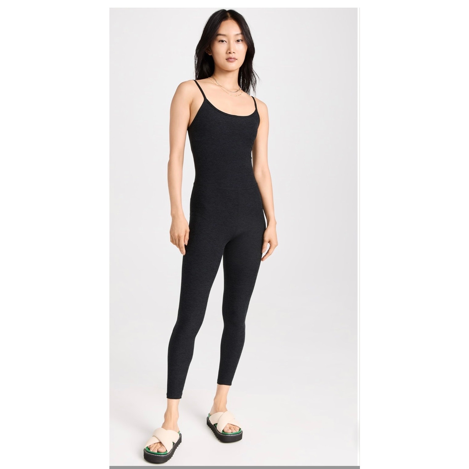 Beyond Yoga Spacedye Uplevel Midi Jumpsuit Color: Darkest Night XS