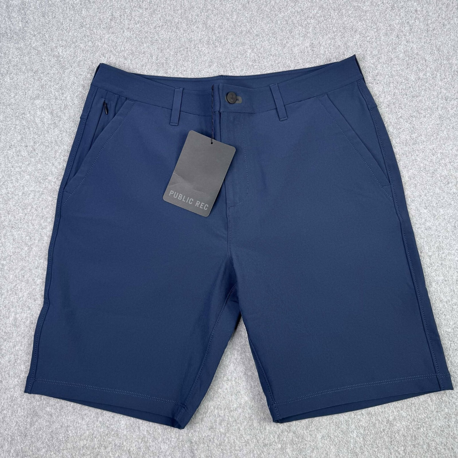NEW Public Rec Men's 32x8 Workday Shorts Dealmaker Golf Casual Zip Pocket Navy