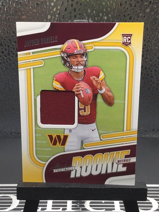 2024 ABSOLUTE JAYDEN DANIELS ROOKIE MATERIALS JERSEY PATCH INSERT CARD RC RELIC
