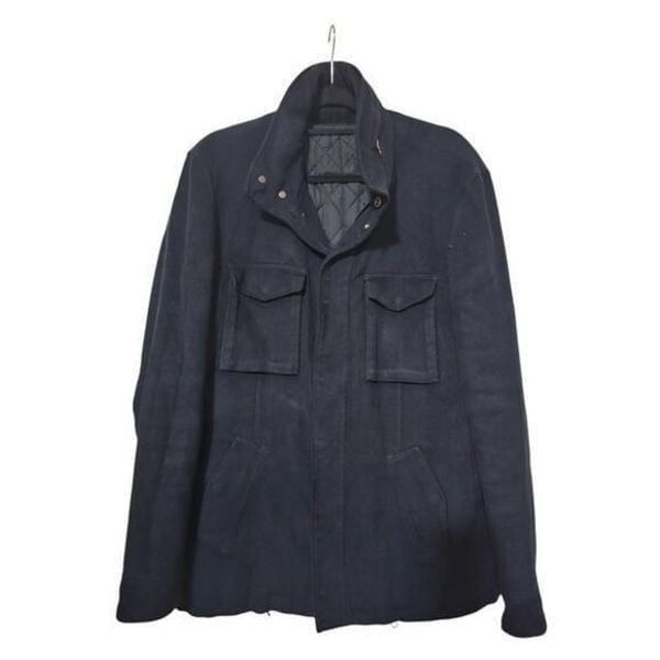 ELIE TAHARI Navy Removable Liner Heavy Coat Jacket - Size XL