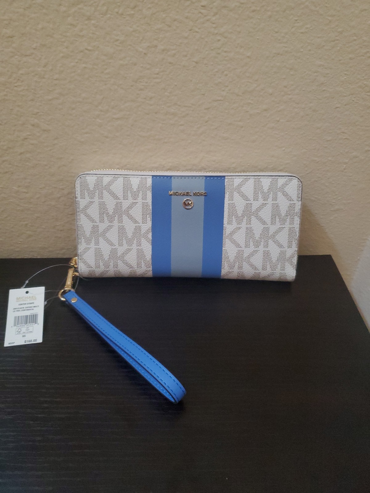 Michael kors Central Stripe Large Travel Continental Wallet