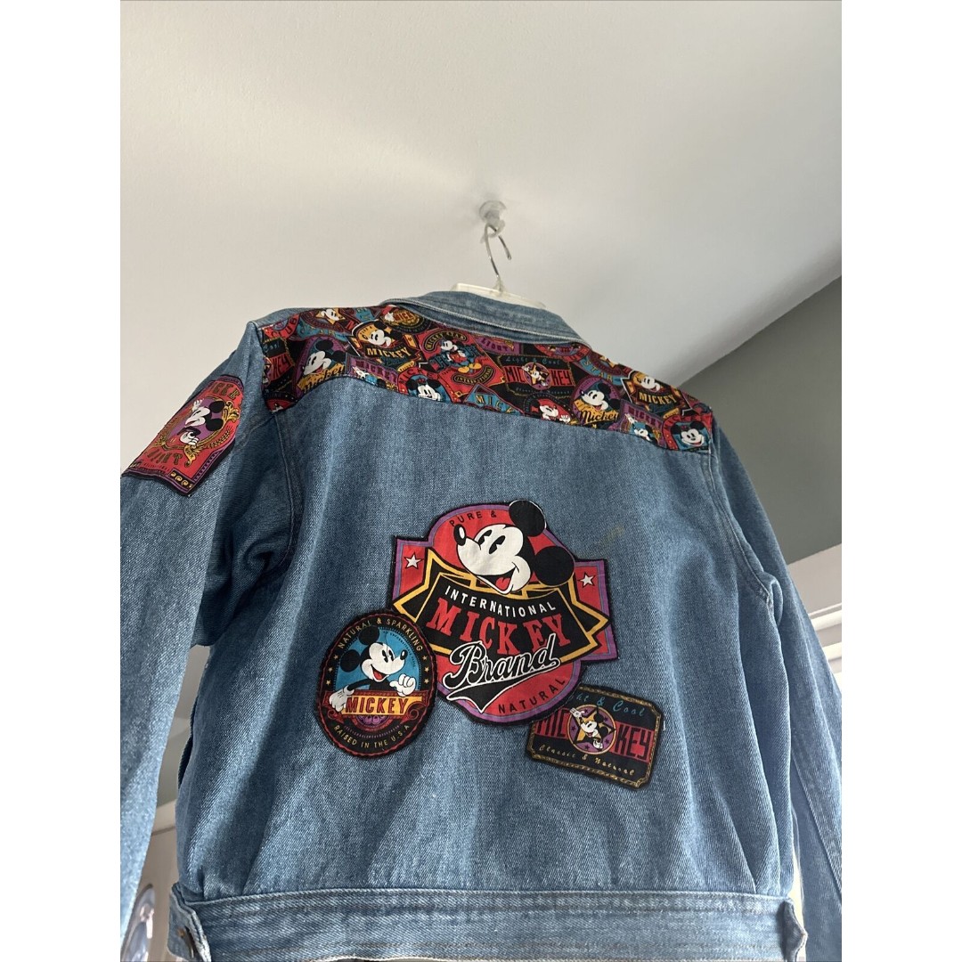 90s Mickey & Co Denim Jean Jacket Disney International Brand Patches