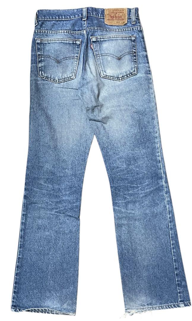 90s Levi's 517 USA-made denim pants, flare style. Boot cut