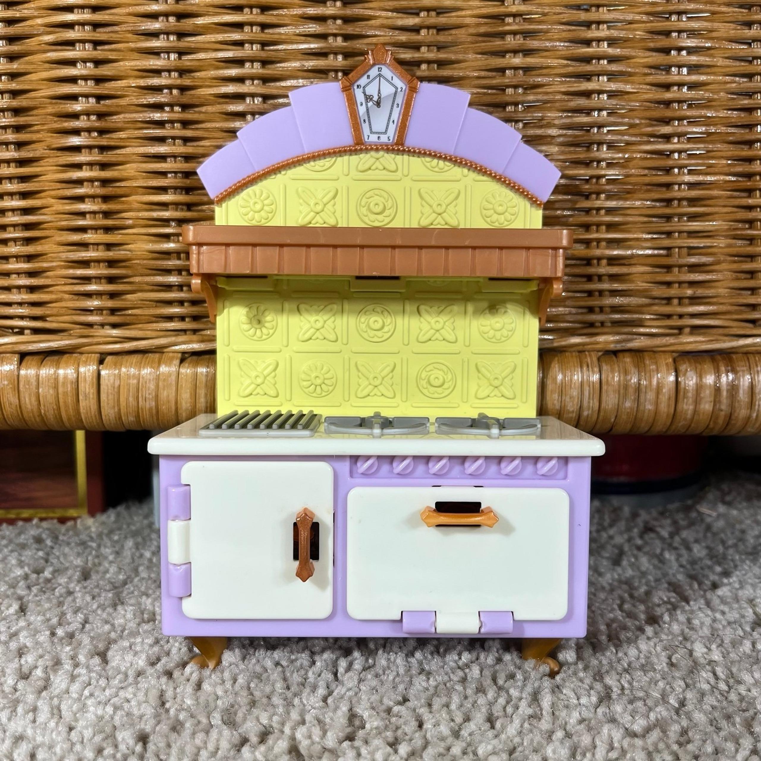 Jakks Disney princess kitchen oven stovetop playset dollhouse furniture pvc EUC