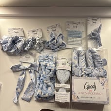 goody loveshackfancy blue bundle- everblooming rosettes and blue english ivy
