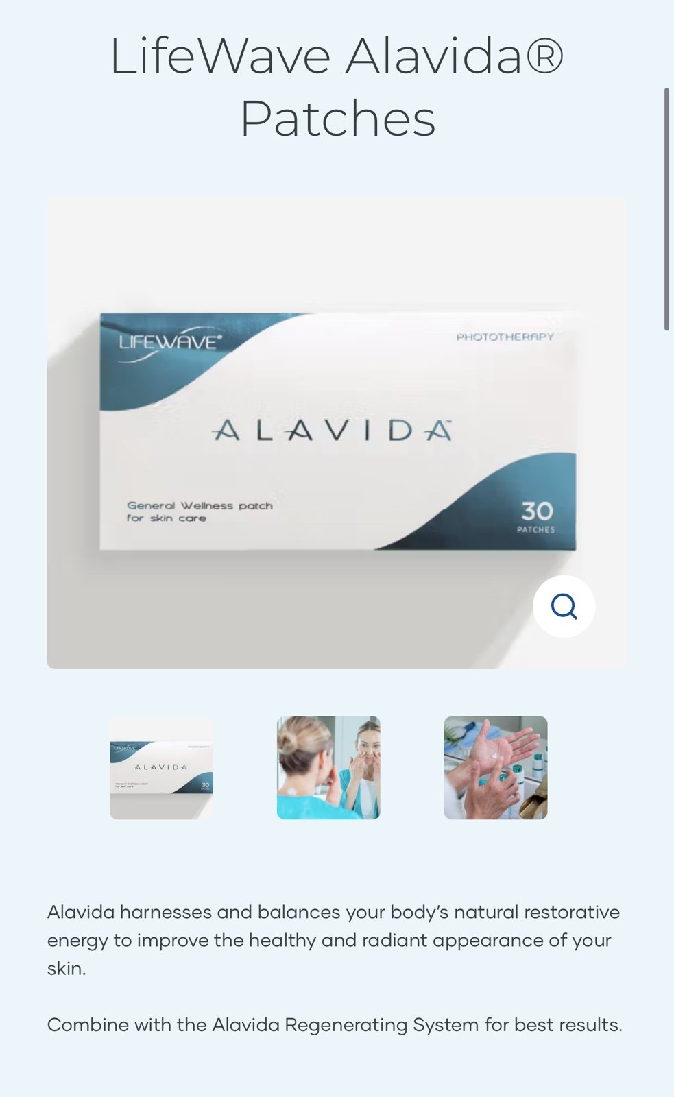 Life wave Alavida skin care patches
