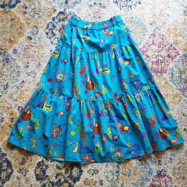 Roper bohemian cotton maxi skirt