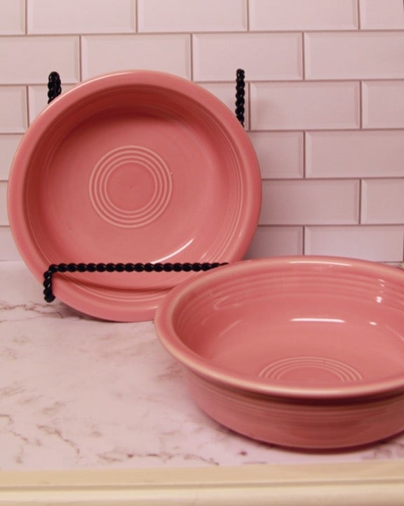 1950s Rose Fiesta Soup Bowl 7 Set of 2