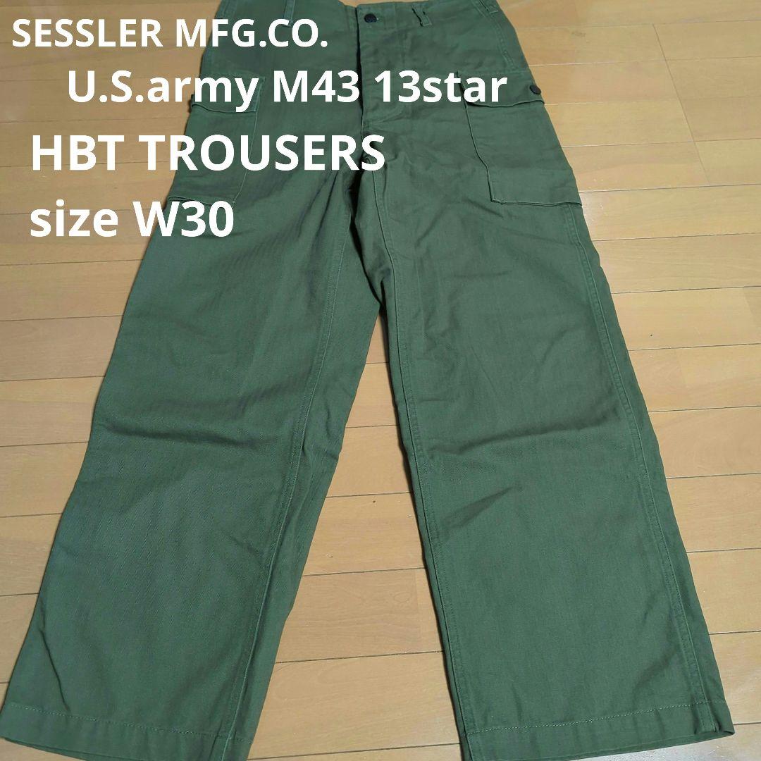 40s Vintage Reproduction US Army M43 HBT Trousers Cargo Pants