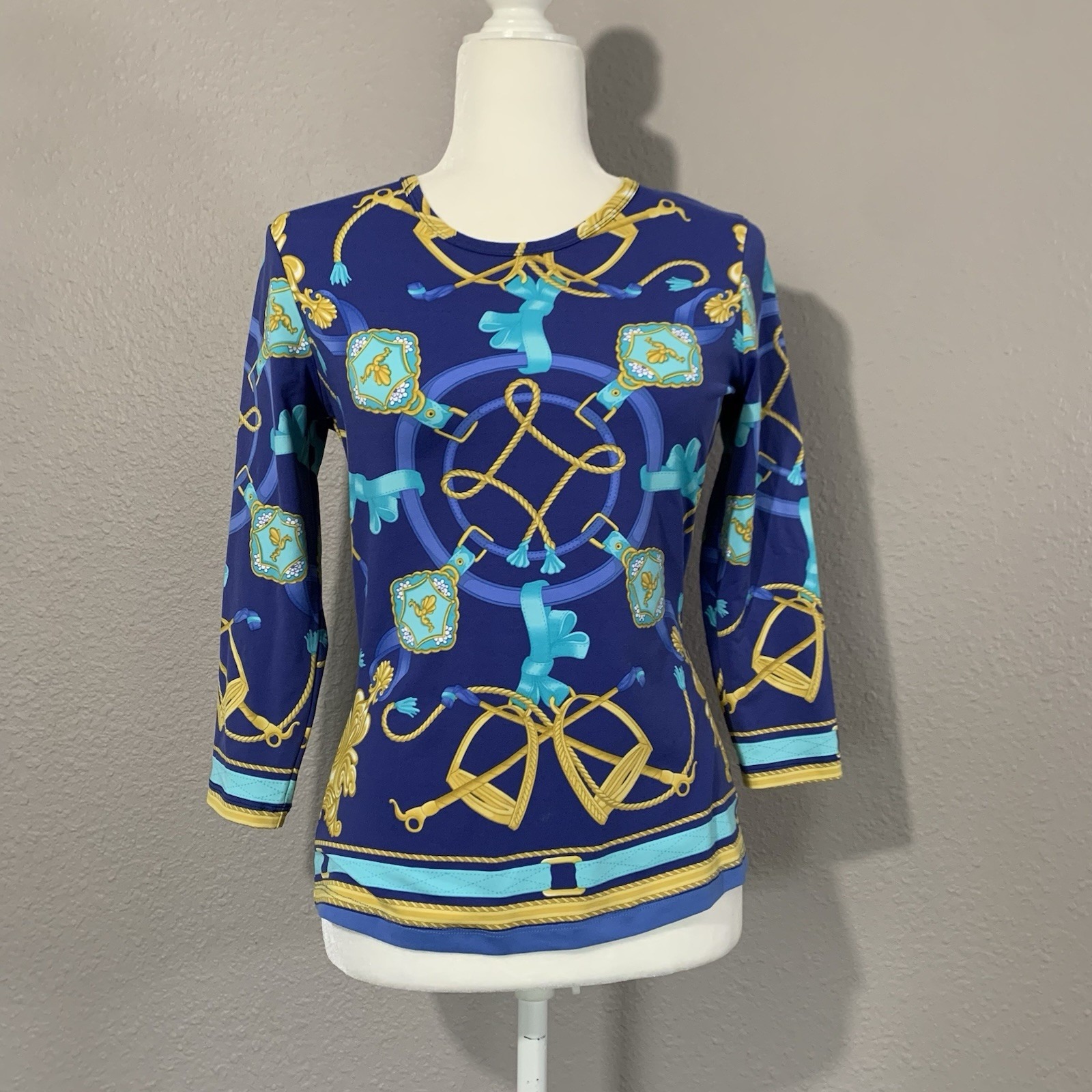 J McLaughlin Women's Size XS Top Catalina Cloth Signature Tee Nautical Theme