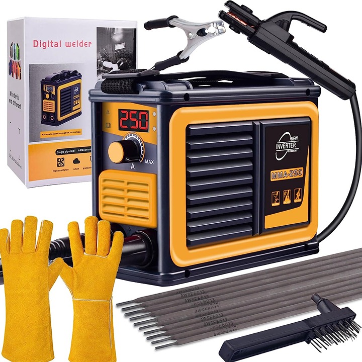 250Amp Welder Small Portable Welding Machine 360°Large Area Heat Dissipation