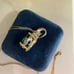 Vintage Blue Topaz Necklace Solid 10K Gold Pendant & 10K Chain