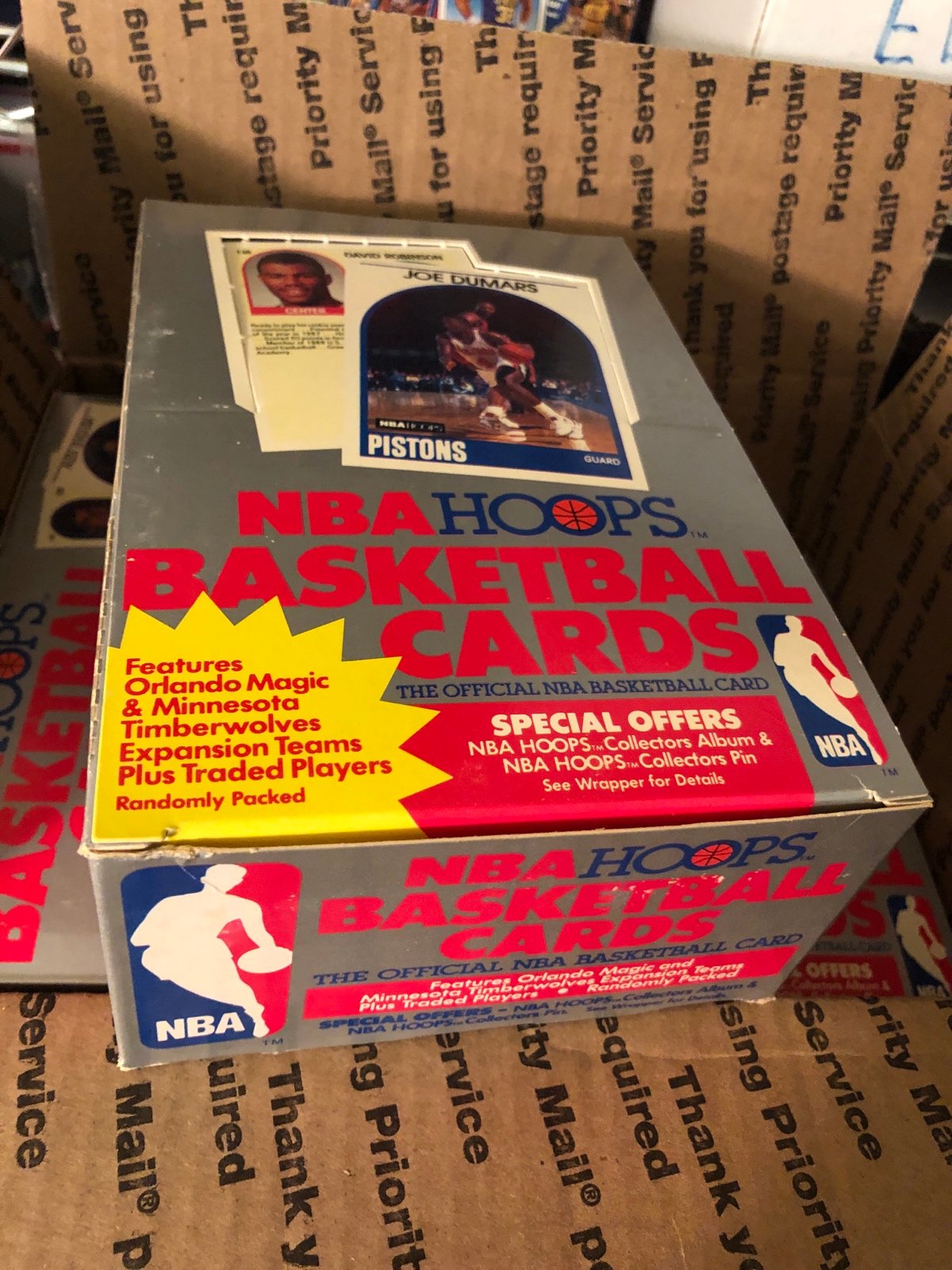 4– 1989 Basketball Hoops Wax Box lot Price includes priority shipping