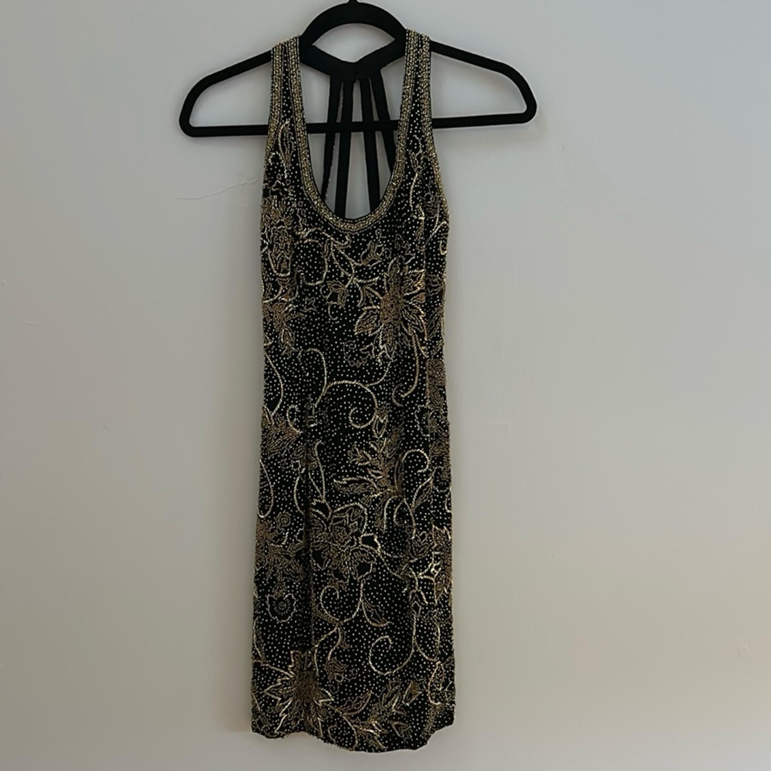 Vintage Gold Beaded Dress