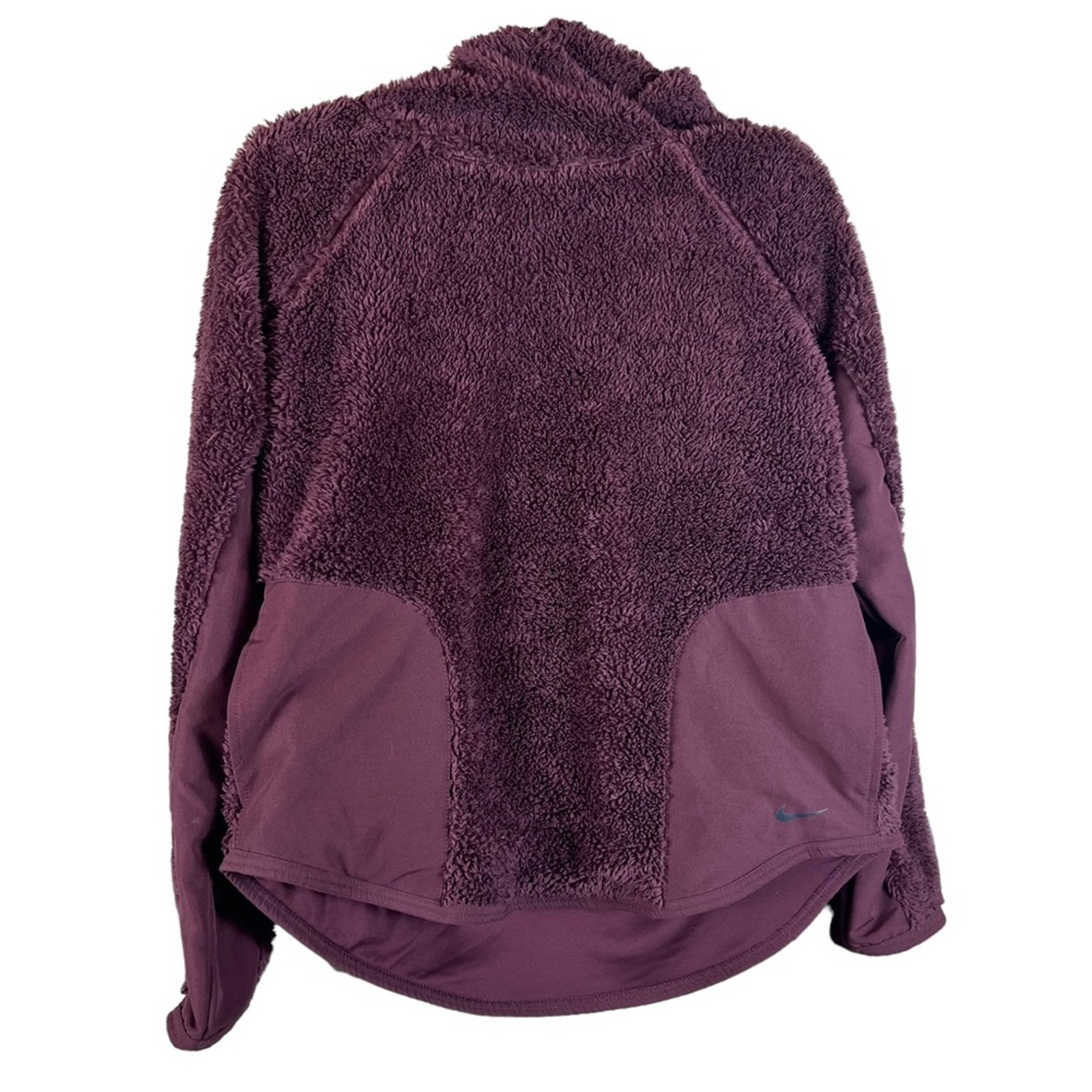 Nike Sherpa Therma Fleece Pullover Training Hoodie AR7404-015 Maroon Wine Small