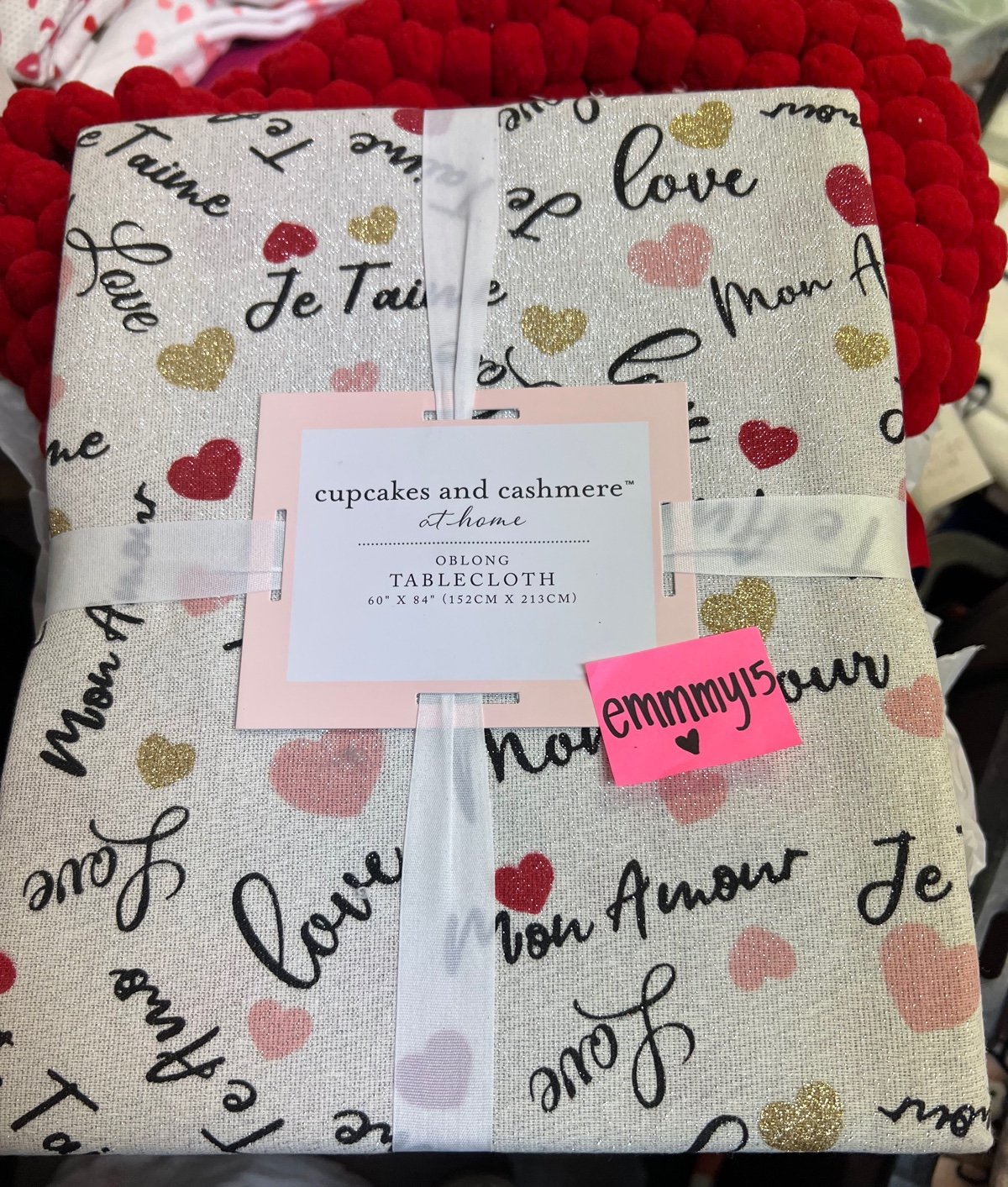 Cupcakes & Cashmere Love Oblong Tablecloth