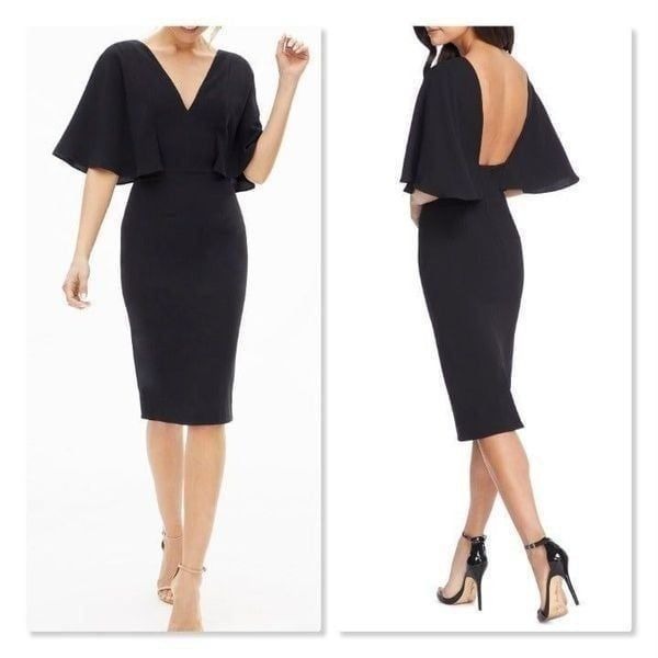 Dress the Population Louisa Butterfly Sleeve Cocktail Dress size XS - NEW