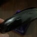 Vintage Black Asymmetric Bakelite Chunky Bangle 1930s-50s