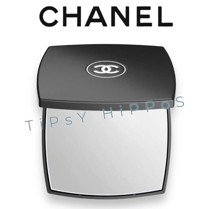 Beautiful Chanel VIP double sided black logo mirror
