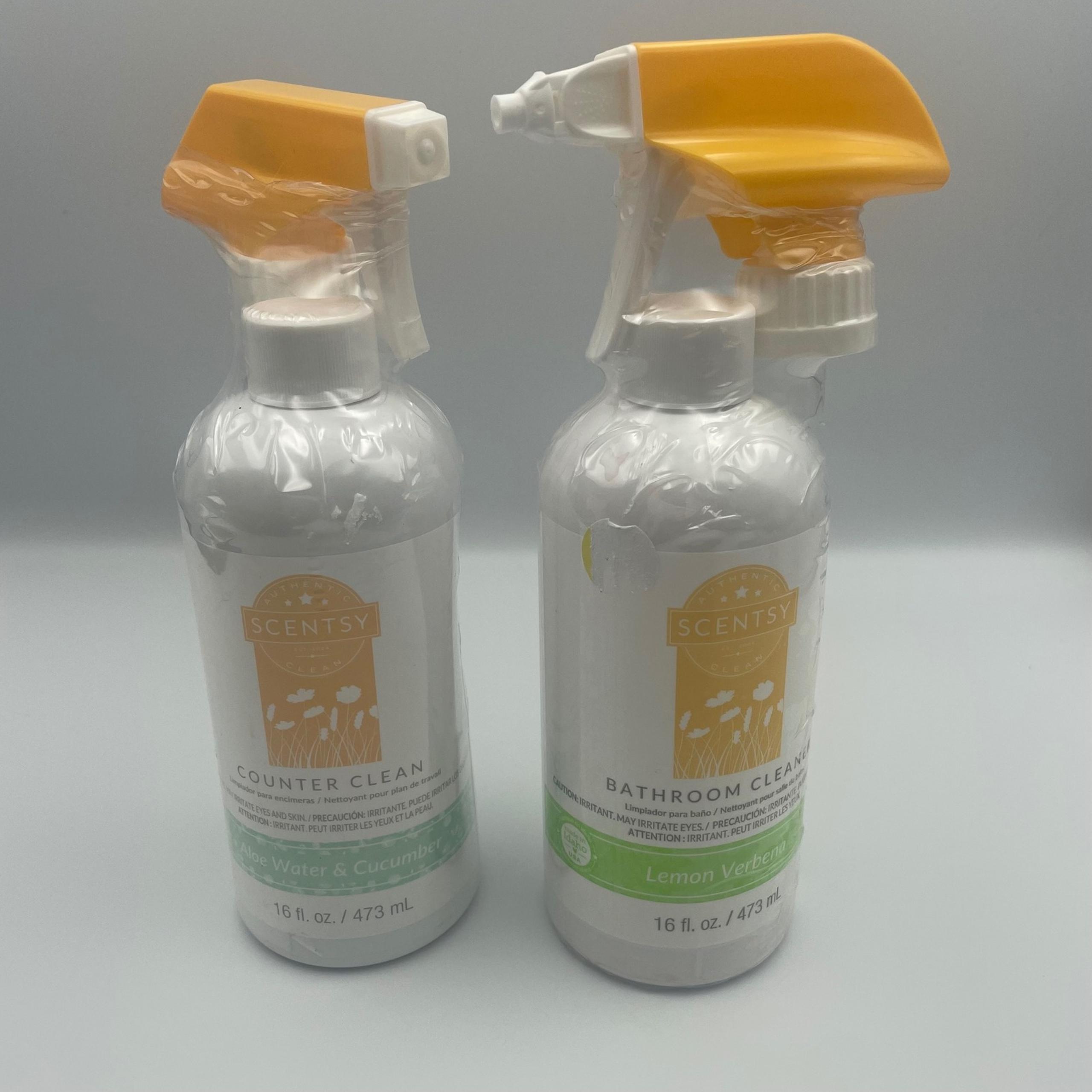 Scentsy Counter Clean & Bathroom Cleaner Bundle - Aloe Water & Lemon Verbena New
