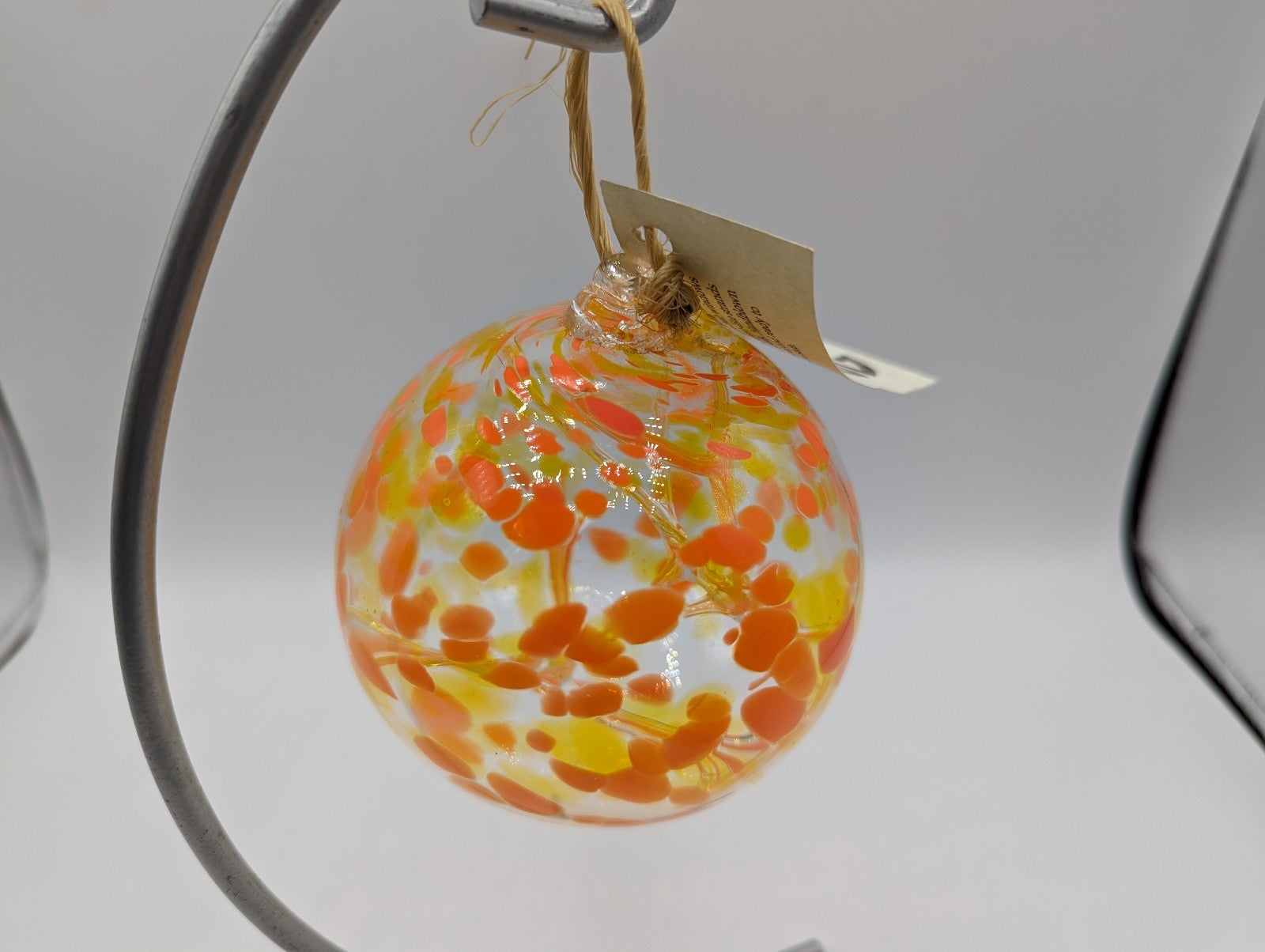 Large Hand Blown Art Glass Old English Witches Ball