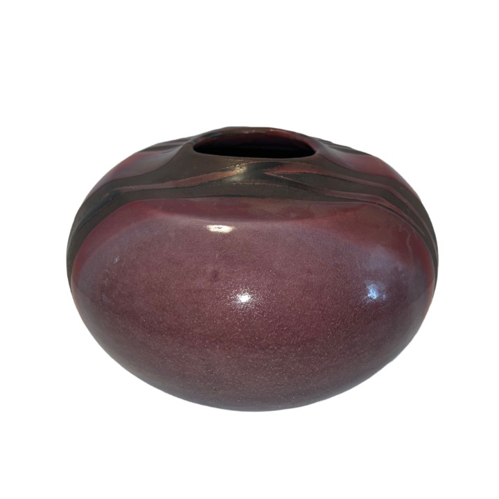 Vintage Tony Evans Raku Pottery Vase Signed & Numbered