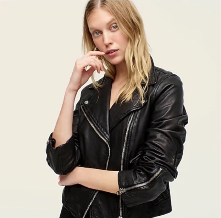 J crew hotsell washed leather jacket