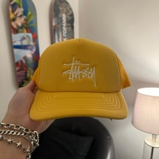 Stussy Yellow Trucker Cap Hat NEW w/ Tags