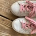 Woman’s golden goose shoes