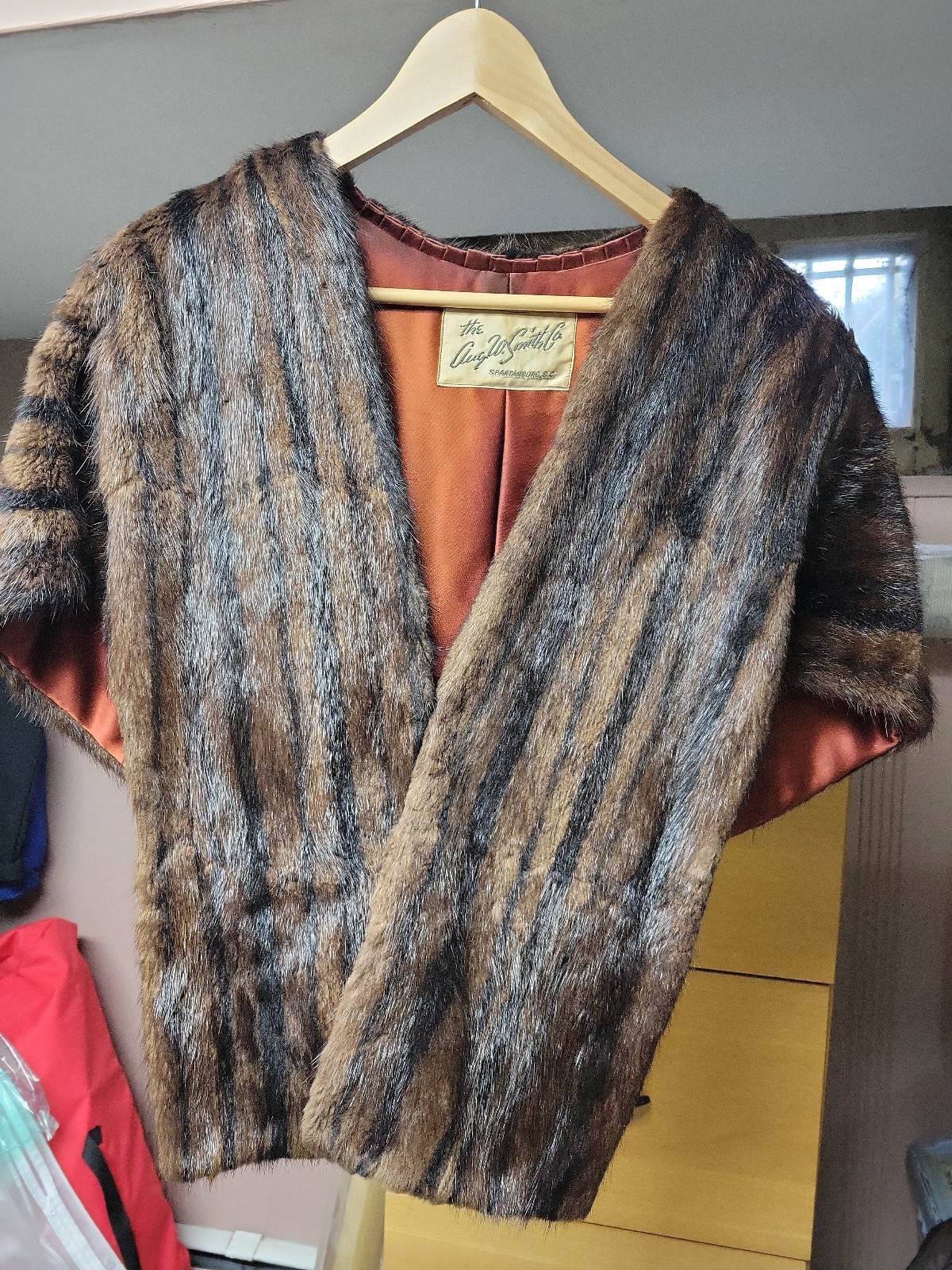 Mink fur shawl