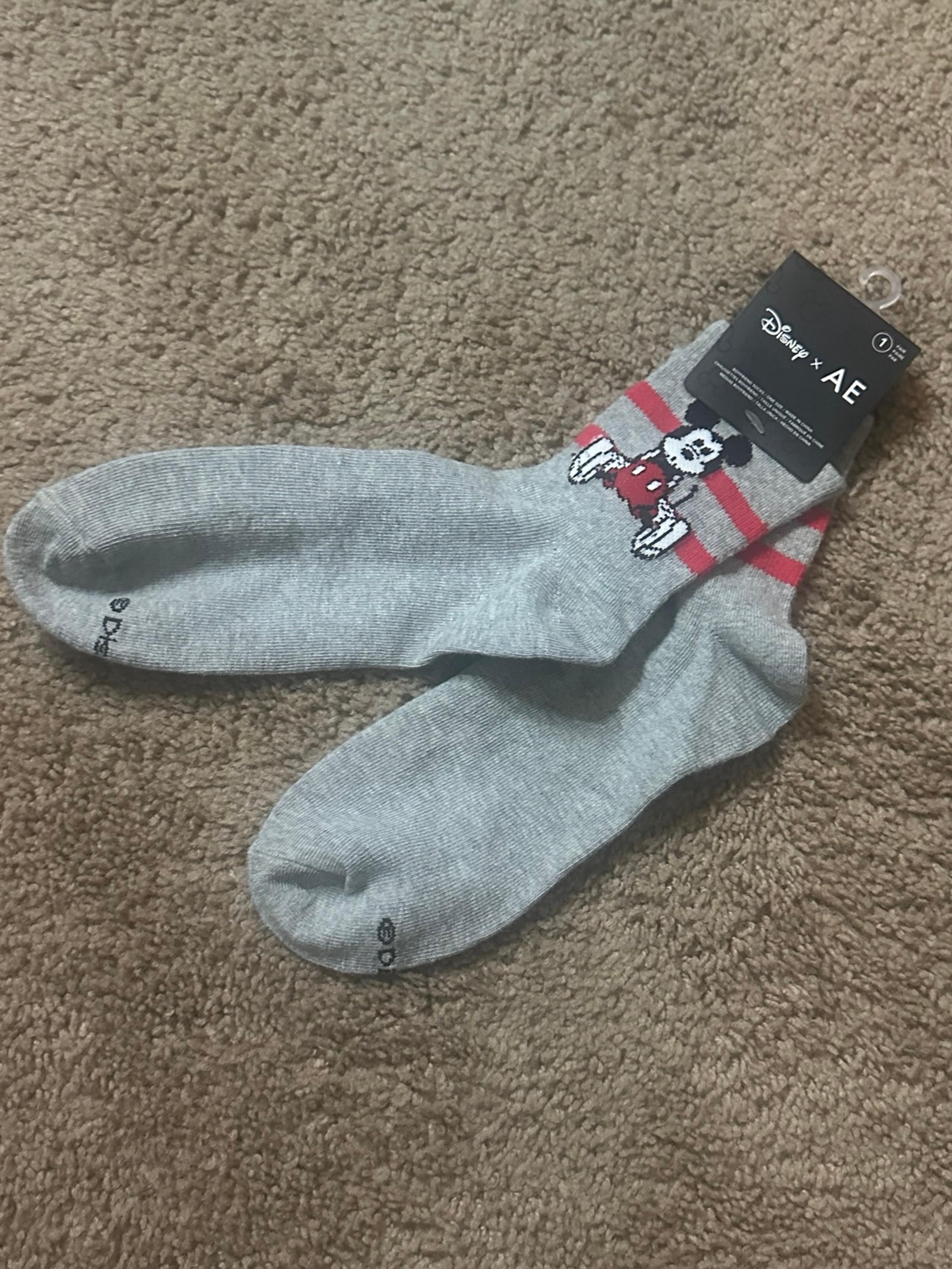 Disney Gray and Red Character Socks