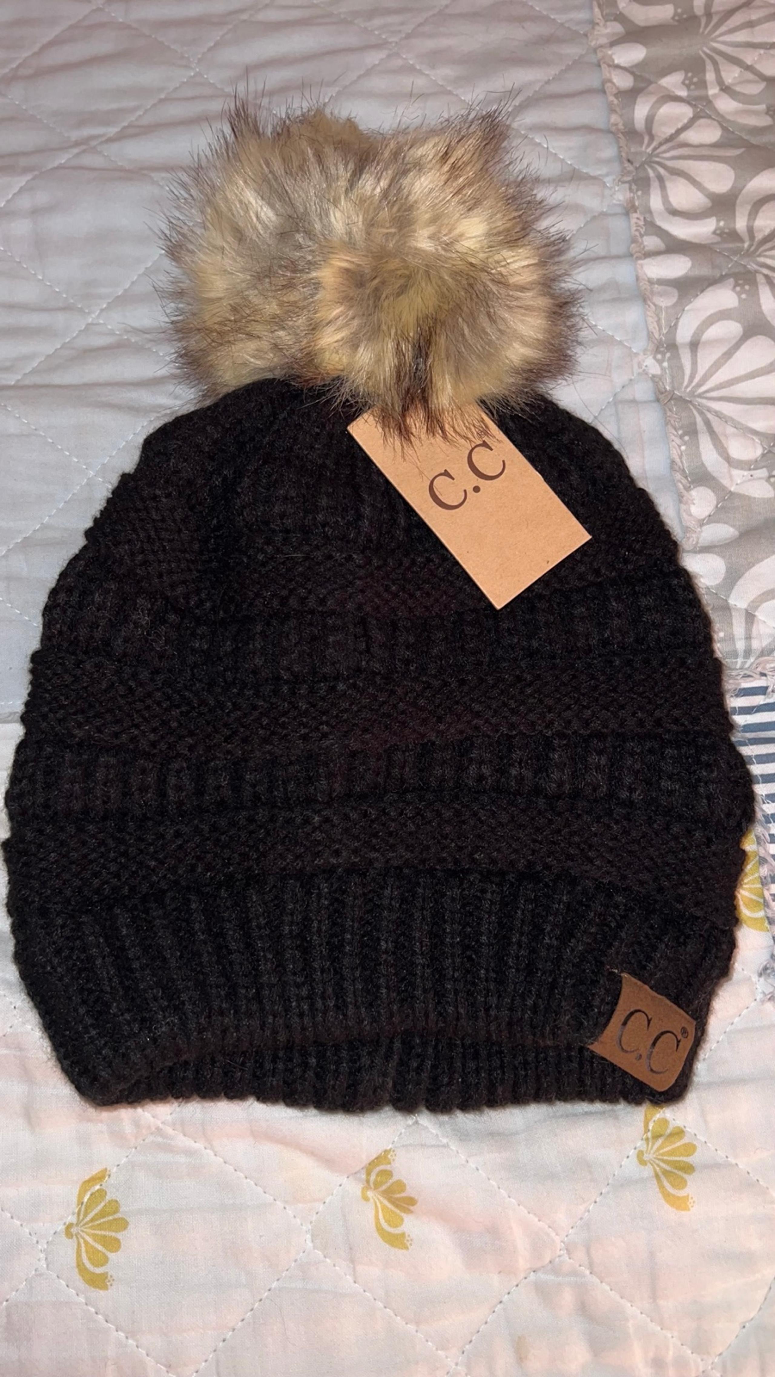 Women’s Fur Pom C.C. Beanie