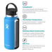 NEW Hydro Flask | Wide 32 oz. Water Bottle | Laguna Blue