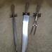 Community brand 3 piece carving set, silver plated handles