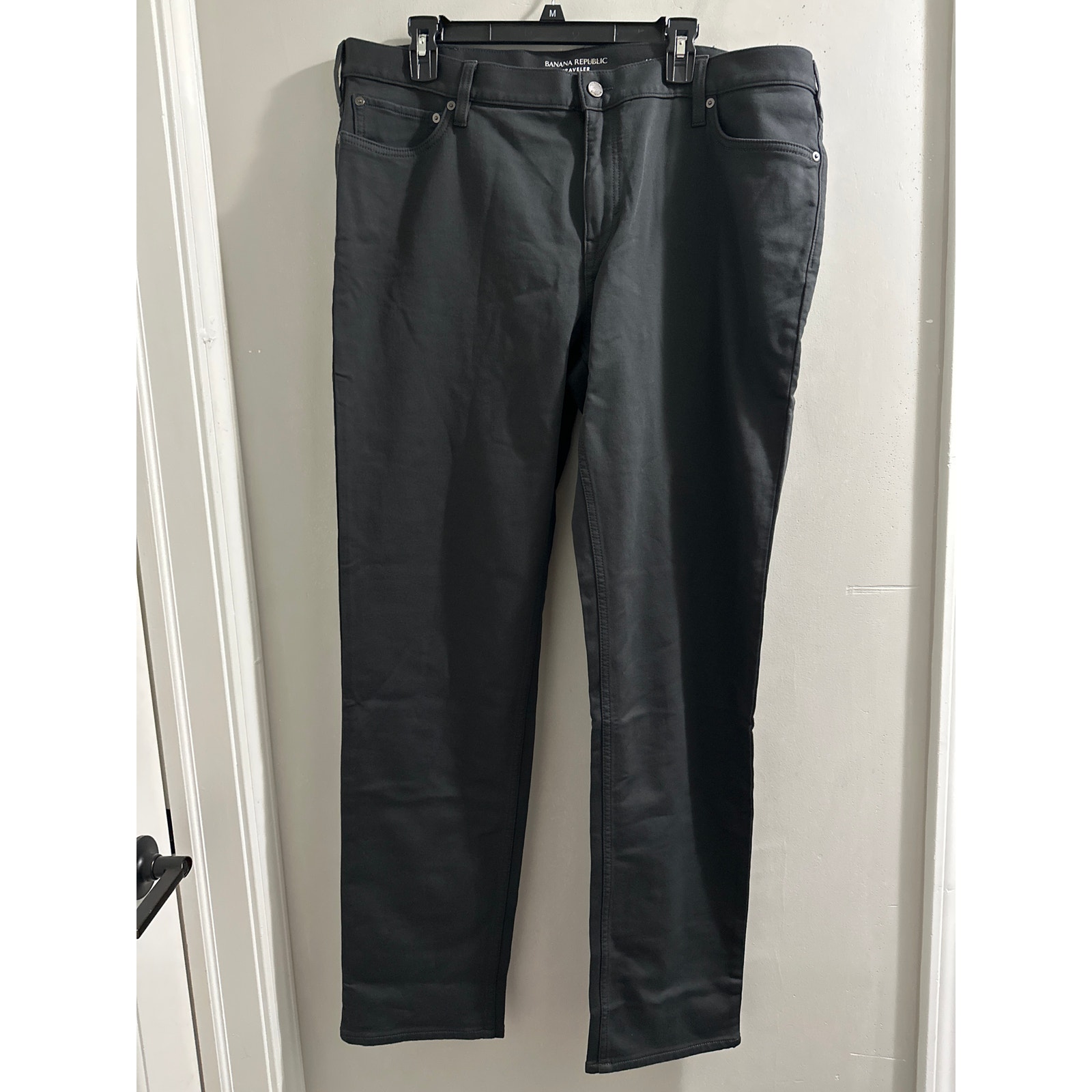 banana republic traveler dark gray 40X34 Men's slim fit