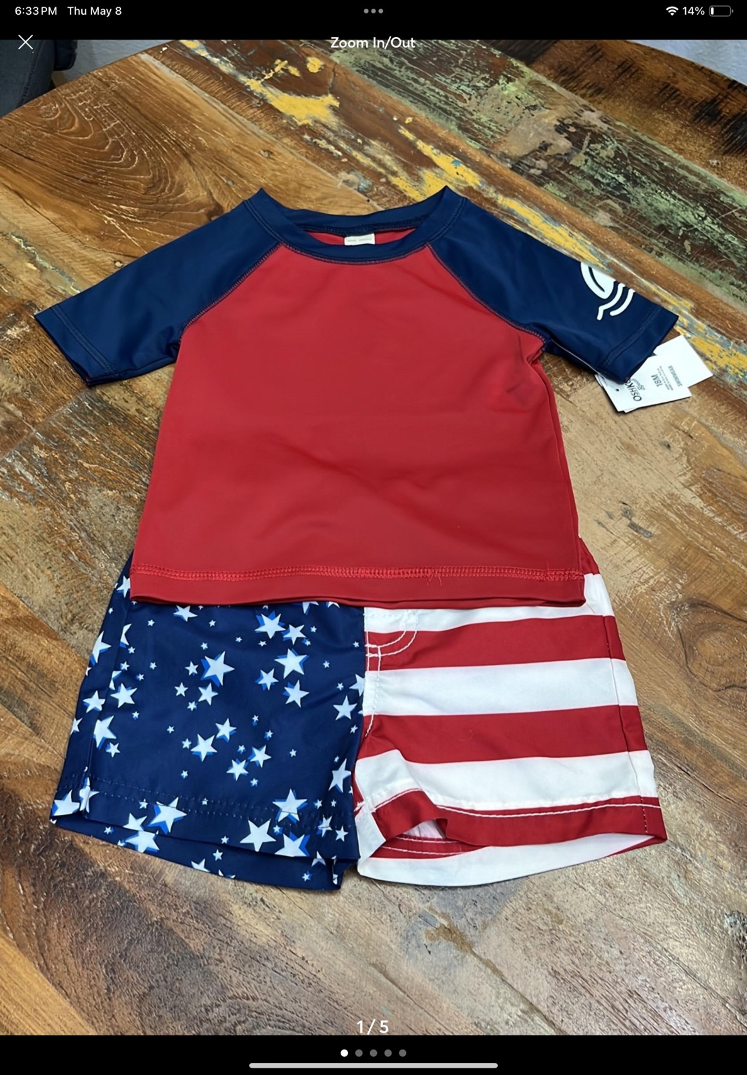 NWT Boys Osh Kosh 2 Piece Swim Set