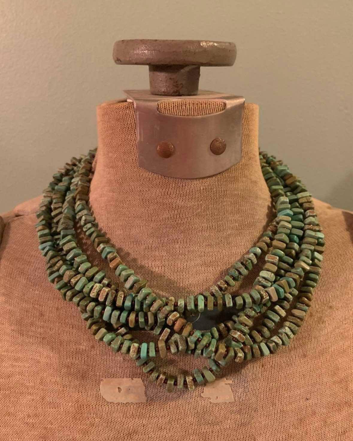 Silpada Green Howlite Multi-Strand Necklace (retired)
