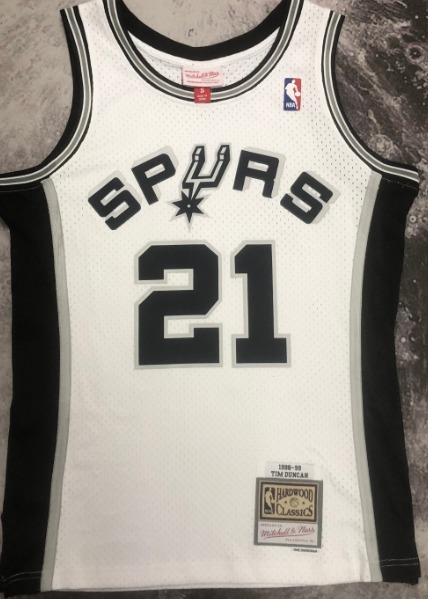 Men's Tim Duncan White San Antonio Spurs 1998/99
