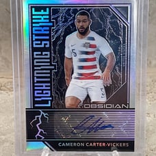 2019-20 Panini Obsidian Electric Etch Purple /75 Cameron Carter-Vickers Auto USA